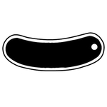 Key Tags - Soft Vinyl - Stock Shape Collection - Hot Dog