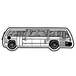 Key Tags - Soft Vinyl - Stock Shape Collection - City Bus
