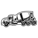 Key Tags - Soft Vinyl - Stock Shape Collection- Cement Truck