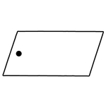 Key Tags - Soft Vinyl- Stock Shape Collection- Parallelogram