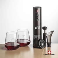 Giftset includes 2 or 4 Breckland Stemless wine glasses and Swiss... from ASI...
