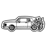 Key Tags - Soft Vinyl - Stock Shape Collection - Dented Car