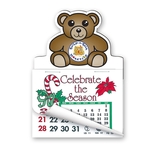 3" x 4 1/4" Calendar Pad Magnet Teddy Bear Shape