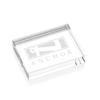 Optical crystal smooth square paperweight.... from ASI 84592 St Regis Group /...