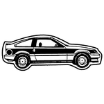 Key Tags - Soft Vinyl - Stock Shape Collection - Honda CRX