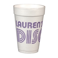 White Styrofoam cup.... from ASI 77280 Pepco Poms / Pepco Poms