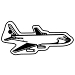 Key Tags - Soft Vinyl - Stock Shape Collection - Airplane