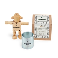 Executive survival kit with a 2" metal spring and robodroid wooden... from...