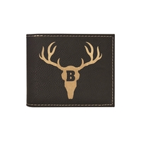 4 1/2" x 3 1/2" x 3/4" PU leatherette bifold wallet... from ASI 74601 Calico