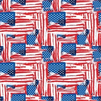 Painted American Flag Bandanna - USA Made