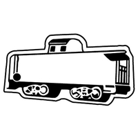 Key Tags - Soft Vinyl- Stock Shape Collection- Train Caboose