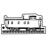 Key Tags - Soft Vinyl- Stock Shape Collection- Train Caboose