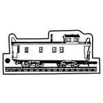 Key Tags - Soft Vinyl- Stock Shape Collection- Train Caboose