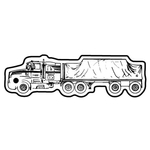 Key Tags - Soft Vinyl- Stock Shape Collection- Flatbed Truck