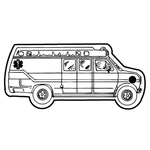 Key Tags - Soft Vinyl - Stock Shape Collection - Ambulance