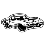 Key Tags - Soft Vinyl - Stock Shape Collection - Corvette