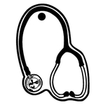 Key Tags - Soft Vinyl - Stock Shape Collection - Stethoscope