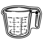Key Tags - Soft Vinyl- Stock Shape Collection- Measuring Cup