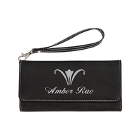 7.5" x 4" Leatherette Wallet with strap. Available in 8 colors.... from ASI...