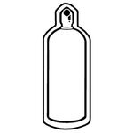 Key Tags - Soft Vinyl - Stock Shape Collection- Gas Cylinder