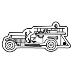 Key Tags - Soft Vinyl - Stock Shape Collection - Fire Truck