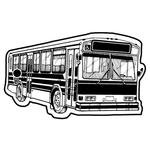 Key Tags - Soft Vinyl - Stock Shape Collection - City Bus