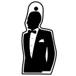 Key Tags - Soft Vinyl - Stock Shape Collection - Man in Tux