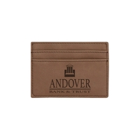 Dark Brown Leatherette Wallet Clip
