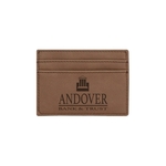 Dark Brown Leatherette Wallet Clip