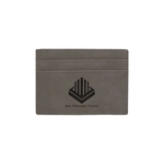 Gray Leatherette Wallet Clip