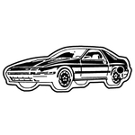 Key Tags - Soft Vinyl - Stock Shape Collection - Car