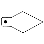 Key Tags - Soft Vinyl - Stock Shape Collection - Diamond