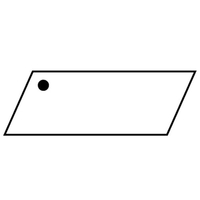 Key Tags - Soft Vinyl- Stock Shape Collection- Parallelogram