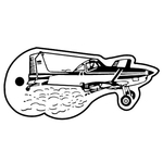 Key Tags - Soft Vinyl - Stock Shape Collection - Airplane