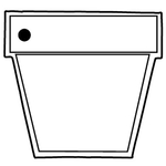 Key Tags - Soft Vinyl - Stock Shape Collection - Flower Pot