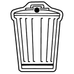 Key Tags - Soft Vinyl - Stock Shape Collection - Trash Can