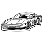 Key Tags - Soft Vinyl - Stock Shape Collection - Ferrari