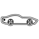 Key Tags - Soft Vinyl - Stock Shape Collection - Corvette