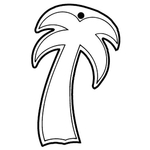 Key Tags - Soft Vinyl - Stock Shape Collection - Palm Tree
