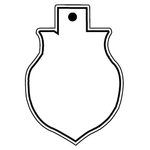Key Tags - Soft Vinyl - Stock Shape Collection- Shield/Badge
