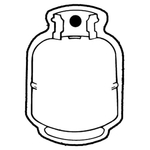 Key Tags - Soft Vinyl - Stock Shape Collection- Propane Tank