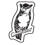 Key Tags - Soft Vinyl - Stock Shape Collection - Owl