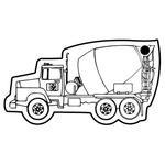 Key Tags - Soft Vinyl - Stock Shape Collection- Cement Truck
