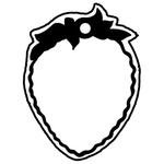 Key Tags - Soft Vinyl - Stock Shape Collection - Strawberry