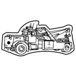 Key Tags - Soft Vinyl - Stock Shape Collection - Tow Truck