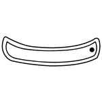Key Tags - Soft Vinyl - Stock Shape Collection - Canoe