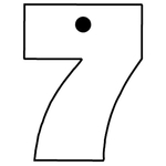 Key Tags - Soft Vinyl - Stock Shape Collection - Number 7