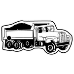 Key Tags - Soft Vinyl - Stock Shape Collection - Dump Truck