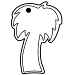 Key Tags - Soft Vinyl - Stock Shape Collection - Palm Tree