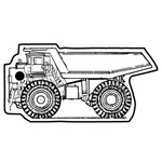 Key Tags - Soft Vinyl - Stock Shape Collection - Dump Truck